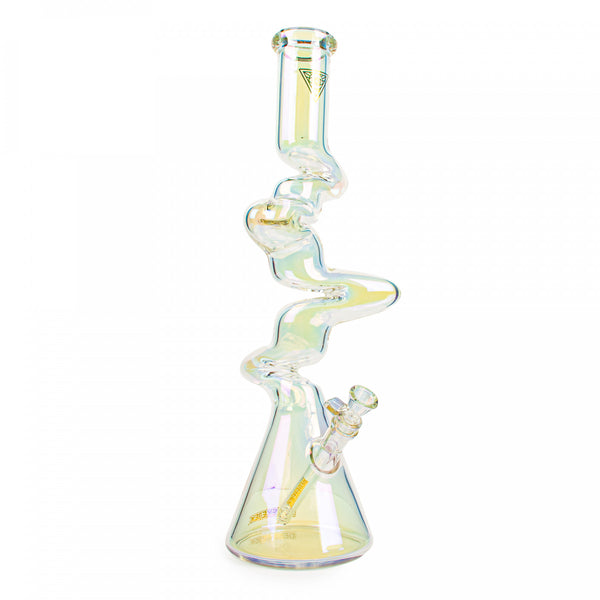 RED EYE TEK® 19" Metallic Terminator Finish 4-Arm Zag Beaker Tube - Petes Pipe Shop